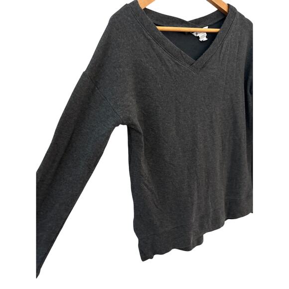 Athleta Coaster Luxe V-Neck Sweatshirt Darkest Gray Size Small - Picture 11 of 12